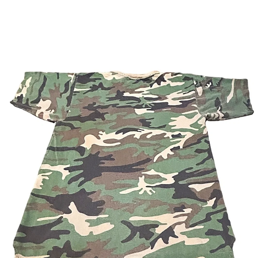 Vintage Sports Afield Camo T Shirt USA Made Distressed 90s Small - Picture 3 of 12